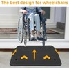 4" Rise Rubber Threshold Ramps Doorway, 33000 LBS Capacity Wheelchair