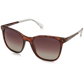 Polaroid Women's Pld 4059/S 086 Sunglasses, Dark Havana/Bw Black Brown, 53 UK
