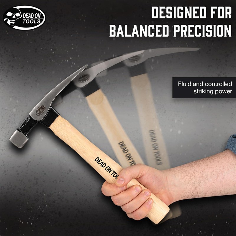 Dead On Tools-16oz Smooth Square Head Bricklayer Hammer,(DOHBL16S11)