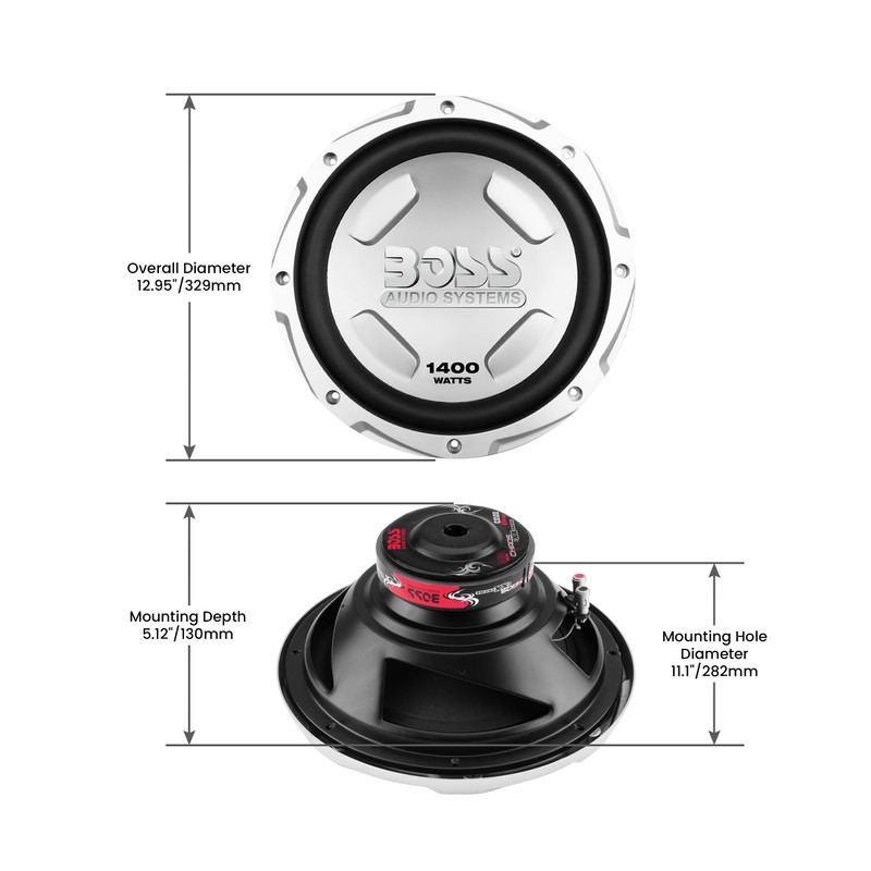 BOSS Audio Chaos CX122 12" 2800 Watt Car Power Subwoofer