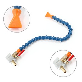 Waziaqoc 2PCS Adjustable Magnetic Base (1/4PT Thread) with 1pc Flat Nozzle Flexible Water Oil Coolant Pipe Hose