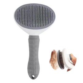 SZSL Pet Comb, Pleasant Dog Cat Massage, Press the Hair Removal Button to Remove Hair Removal, Easy Removal, For Both Cats and Dogs (Gray)