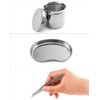 QWORK Medical Tray with Sterilizing Jar and Tweezer, Stainless Steel