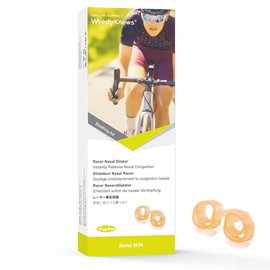 WoodyKnows WoodyKnows Racer Nasal Dilator, Model 2024 Soft, More Comfortable to wear, Improves Sports Airflow, Nasal Congestion aid, Enhance Contact Sports (M 4Pack)