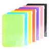 7 Pack A5 6 Holes Binder Pockets Plastic Binder Zipper