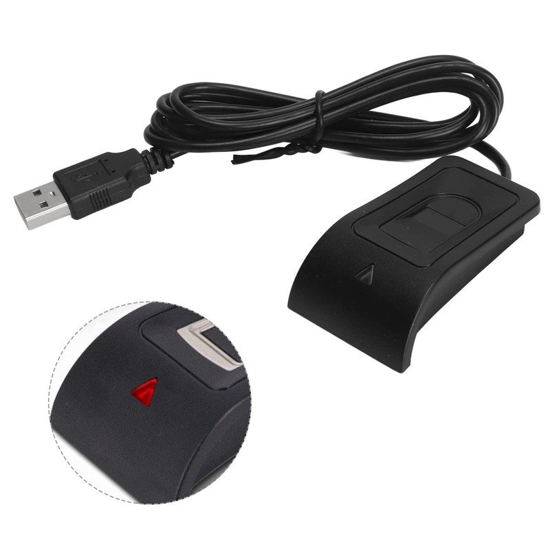 QANYEGN Fingerprint Key Reader, USB Fingerprint Reader, Computer Fingerprint Recognizer