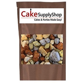 16oz Bag Beach River Sea Side Chocolate Stones & Rocks For Cake Decoration and Candy Buffets (LakeSide)