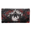 Jolamirel Black Bat Roses Print Women Slim Wallet Gothic Spider