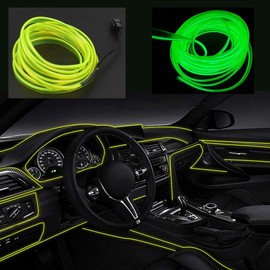 Electrical Wire 5 m/16 feet Flexible Soft Hose Wire, Light Neon Glow, Car Rope Strip Light, Christmas Decoration, DC 12 V for Car, 360 degrees of Illumination