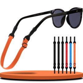 Payivsve 6 glasses straps, stable and non-slip, adjustable sports glasses strap, glasses strap with high flexibility fit, various sports, glasses strap for men and women, for all head circumferences