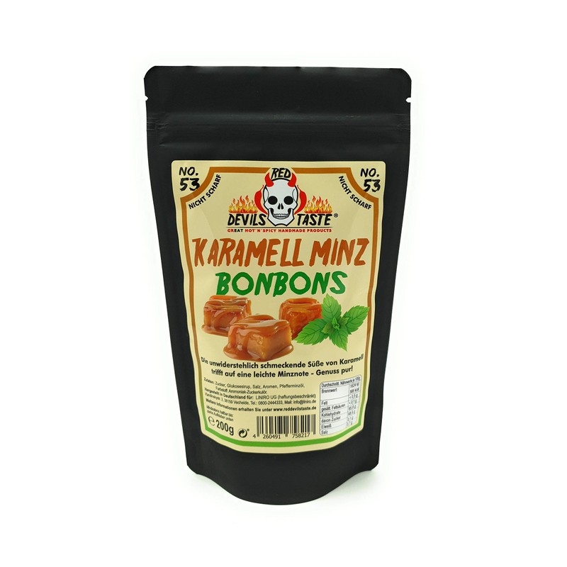 Caramel Mint Candy - Mild - 200g - Hot Scale: