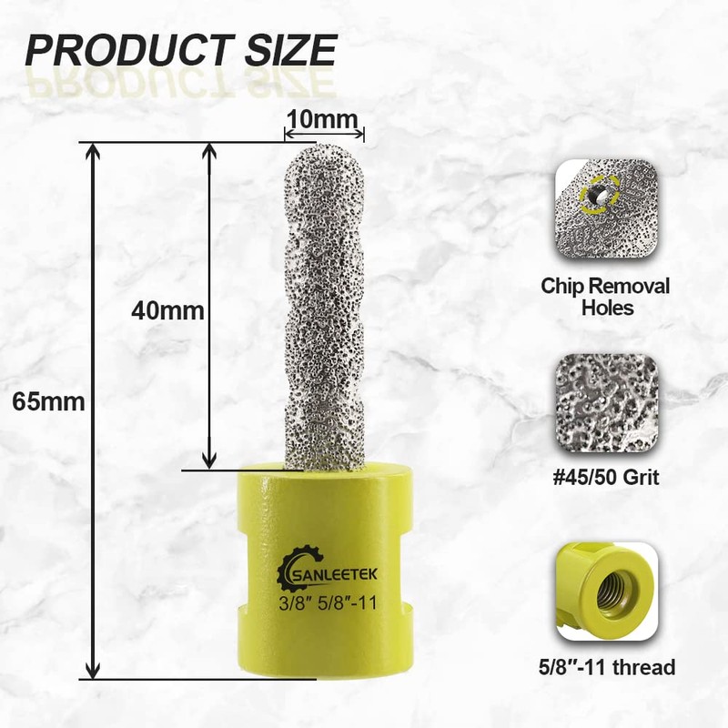 Diamond Finger Milling Bits 3/8"(10mm) SANLEETEK Tile Bits for Existing