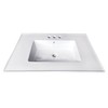 Kingston Brass LBT25227W34 Continental Vanity Sink Top, White 25.19 x