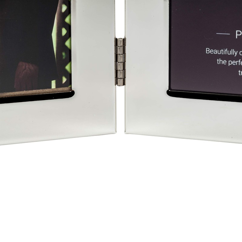 Hampton Frames WOBURN Hinged Double - 4x6 (10x15cm) Silver Picture