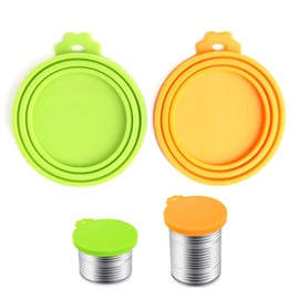 Comtim Pet Food Can Cover Silicone Can Lids for Dog and Cat Food(Universal Size,One fit 3 Standard Size Food Cans)