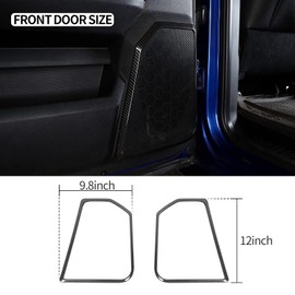 4PCS Car Interior Door Speaker Cover Trim for 2010-2017 Dodge Ram (carbon fiber)
