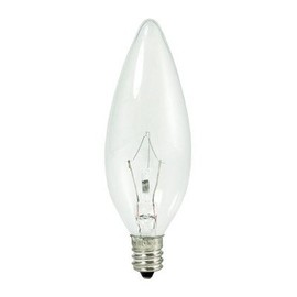 (B10) Small Base Krystal Touch Torpedo Chandelier Bulb (Pack of 10) [Set of 2] Bulb Type: 25W B10 Small Base