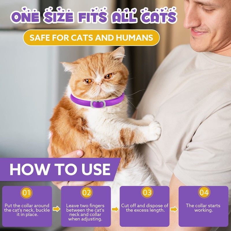 Calming Collar for Cats 4 Pack,Cat Calming Collar,Comforting pet Within