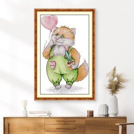 CROSSDECOR Stamped Cross Stitch Kits,Animals Counted Cross-Stitch Needlepoint Kits for Beginners,Embroidery Kit Arts and Crafts for Home Wall Decor Gifts-Marching Dreamers 18×29CM