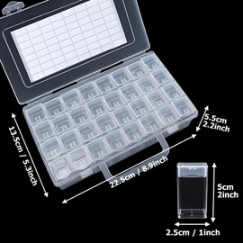 ZSFLZS Slots Diamond Painting Storage Containers, Diamond Art Portable Bead Storage Boxes for Diamond Painting Accessories and Tools, for Diamond Art Kits for Adults and Kids (32 Lattice Boxes)