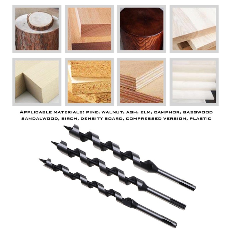 5PCS Woodworking Auger Bit Set 230mm SDS plus 6 10