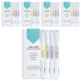 JelloJello cuticle nail oil pen 4-piece set, 12ml, 5 pieces / 젤로젤로 큐티클 네일 오일펜 4종 세트, 12ml, 5개