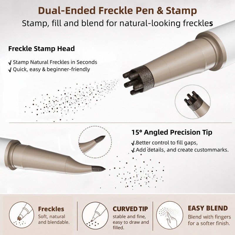 Arvile Dual Ended Freckle Pen, 2 in 1 Microblading Freckle