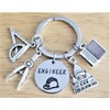 Engineer Keychain Architectural Engineer Design Engineering Graduation Computer Laptop Ruler