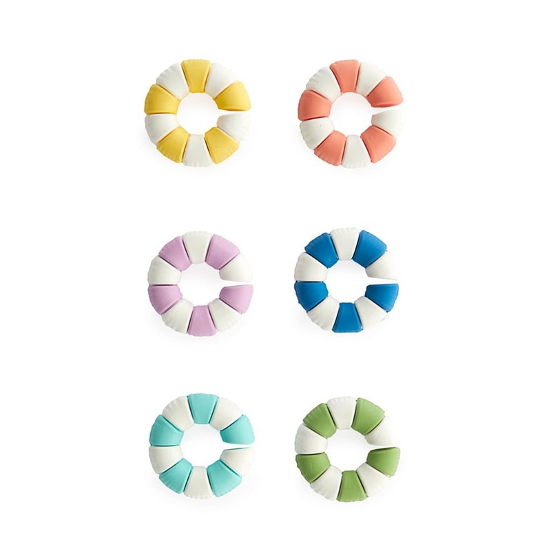 balvi Drinking Glass Marker Floats Swimming Rings in Retro Design