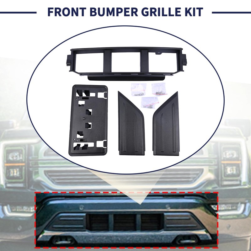 Magimaker Front Bumper Grille W/Front Bumper Guards Pads & License