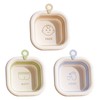 Bellglee Square Collapsible Wash Basins 3-Pack, Small Foldable Baby Bath