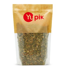 Yupik Dry Roasted Pumpkin Seeds, No Shell, 2.2 lb (35.3 oz), Gluten-Free, GMO-Free, Kosher, Shelled Pepitas, Unsalted, Oil-Free, Plant-Based Protein, Fiber Source, Ideal for Baking & Topping