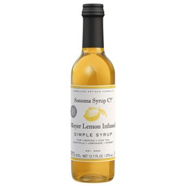 Sonoma Syrup Co Meyer Lemon Infused Simple Syrup 12.7 Fl Oz for Beverages, Cocktails, and Cooking