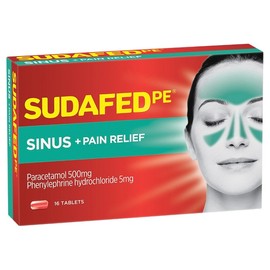 Sudafed PE Sinus + Pain Tab X 16