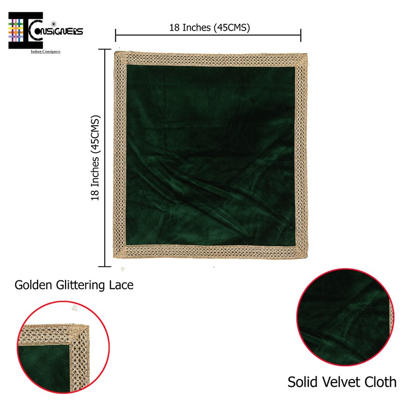 Indian Consigners Small Solid Color Velvet Cloth for Multipurpose Use