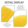 CVFRTT 1 Knitted Hat, 1 Thermal Mask, Yellow Hat, Warm