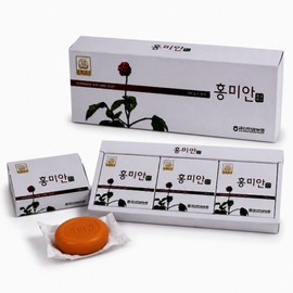 Samjiwon Hongmian Soap 100g x 3, 2 boxes / 삼지원 홍미안비누 100g x3개 2박스