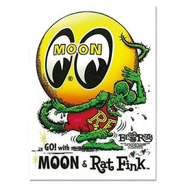 Moon Eyes MOONEYES Rat Fink Rat Fink Collaboration Sticker Sticker Rat Fink x MOON Eye Ball [DM232]