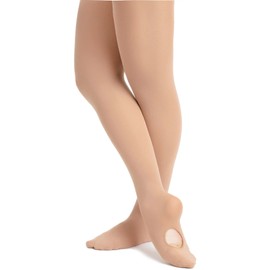 Danswan Mallas de ballet para niñas sin pies, leggings de ballet, 1 par - Piel (sin pies), 6-8 Años
