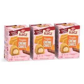 Katz Gluten Free Pumpkin Spice Crème Cakes | Dairy Free, Nut Free, Soy Free, Gluten Free | Kosher (3 Packs of 6 Crème Cakes, 8.8 Ounce Each)