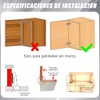 Bisagras para Puertas de Cocina, 12 Piezas de Acero Inoxidable