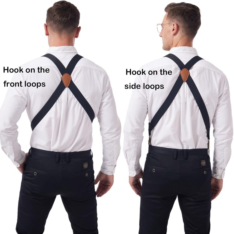 LazarsSpace - Tirantes para hombre, resistentes para grandes y altos