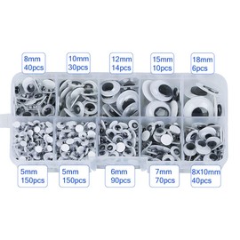 Eye Doll, Black Eyes, Toy, Eye Parts, Seal, Moving, DIY, Handicraft Parts, Paste Type, Set of 730, Animals, Storage Case, Material Doll Making, 0.2, 0.2, 0.2, 0.3, 0.3, 0.4, 0.4, 0.5, 0.5, 0.5, 0.7,