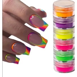 Sombras Para Ojos Maquillaje Pigmentos Uñas Neon 12 Torres