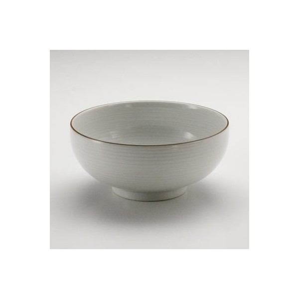 Hakusan Toki White Porcelain 10-tier 5 Inch Shallow Noodle Bowl
