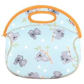 Funkins Insulated Lunch Bag for Kids | Spacious, Durable, Machine Washable | Premium Quality | Interior Pocket & Name Tag | Easy to Pack, Folds Flat for Storage | Large Size Lunch Bag (Koalas)