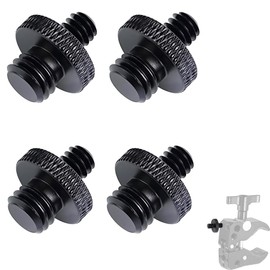 MircTuDou Universal 1/4" Male to 3/8" Male Camera Screw Double Head Stud Aluminum Alloy Multipurpose Screw Adapter Camera Tripod Stand Head Set of 4