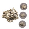 GRIRIW Brass Legged Toad Sculpture Traditional Wealth Desktop Ornament for