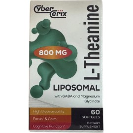 CyberCerix Liposomal L-Theanine 500mg with GABA & Magnesium Glycinate for Focus & Memory
