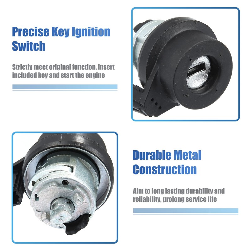 QUARKZMAN 1 Set Ignition Switch Steering Lock Cylinder with Key